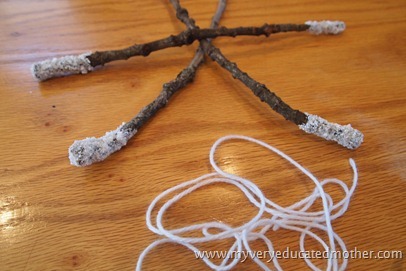 www.myveryeducatedmother.com Twig and Epsom Salt Snowflakes www.myveryeducatedmother.com Twig and Epsom Salt Snowflakes