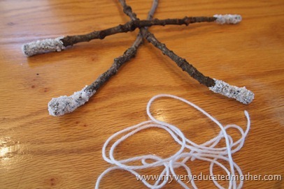 www.myveryeducatedmother.com Twig and Epsom Salt Snowflakes