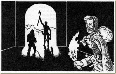 Self-portrait of Dave A. Trampier as a successful adventurer, from 1st edition AD&D PHB