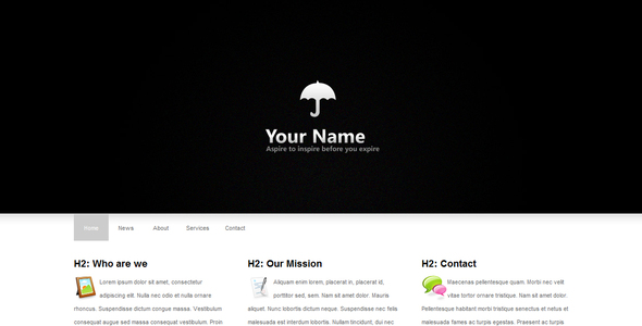 Clean and minimal HTML Template - Miscellaneous Site Templates