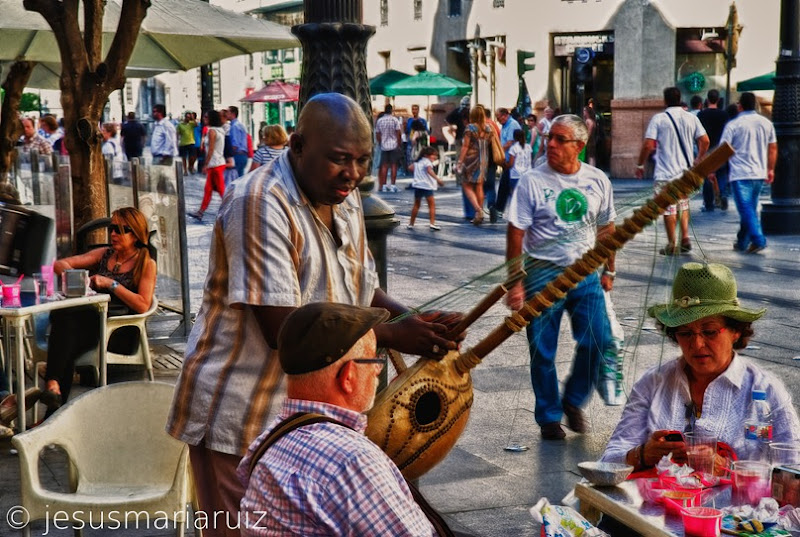 Músico callejero en Sevilla