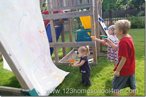 Kids Activities Squirt Gun Painting Kids Activities Squirt Gun Painting