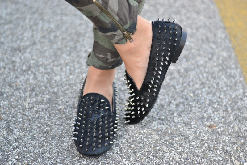 Studded loafers