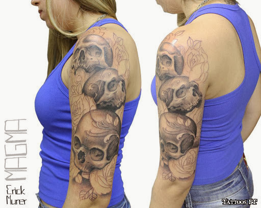 Skull Tattoos For Women On Arm