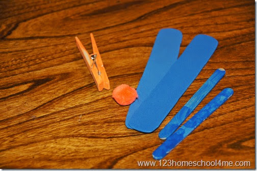 Supplies for making an airplane craft Supplies for making an airplane craft