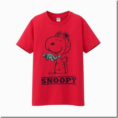 Uniqlo Kids Peanuts Short Sleeve Graphic T-Shirt Red 02