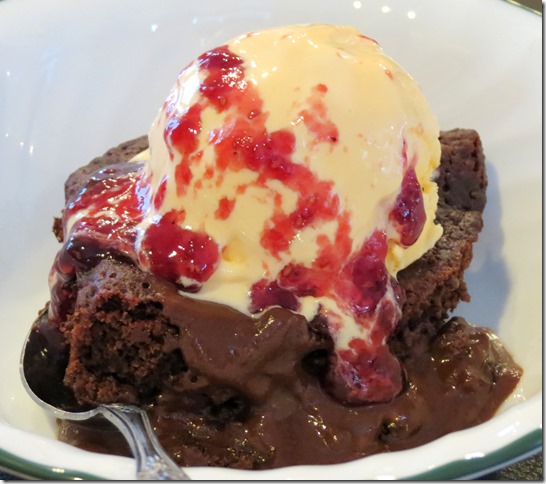 Warm Raspberry Chocolate Pudding Cake 4-7-13