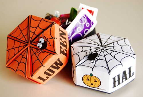Printable Halloween Oragami Box