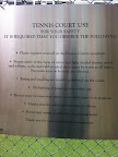 No Bathing on the Tennis Court