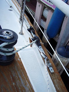 Car & block system for the jib sheets and furling line