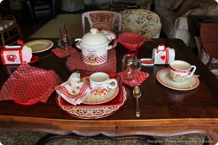 Valentines Tablescape-Bargain Decorating with Laurie