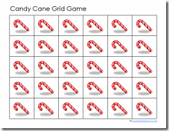 Candy Cane Grid Game