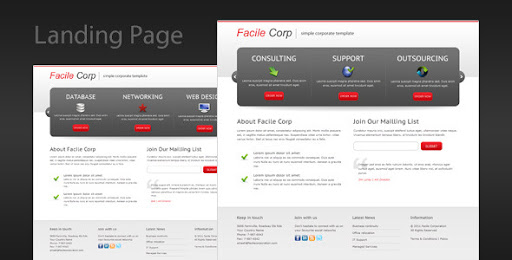 Facile Corp - Clean and Professional Landing Page - Marketing Corporate