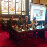 En Uruguay denunciando los atropellos y persecuciones del Gobierno