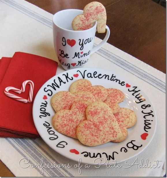 CONFESSIONS OF A PLATE ADDICT DIY Valentine Sharpie Plate and Mug