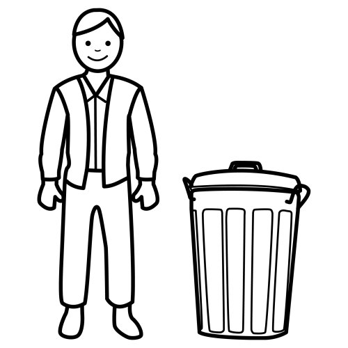 COLOREAR DIBUJOS DE BASUREROS