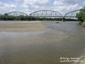 Rezerwat 'Łachy Brzeskie' i most na Wiśle