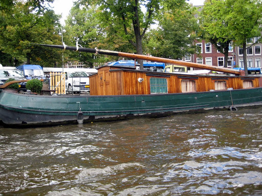 Some houseboats are converted from ships