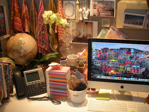 Though I seem to have a lot on my desk, everything serves an aesthetic or functional purpose.