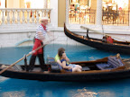 A gondola ride in the Venetian.