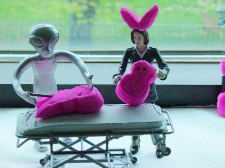 Scully and the Schwa alien perform a Peep autopsy