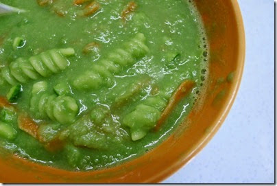 quick green pea soup