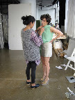 Katie and Darcy gearing up for her Darcy’s Letter portrait.