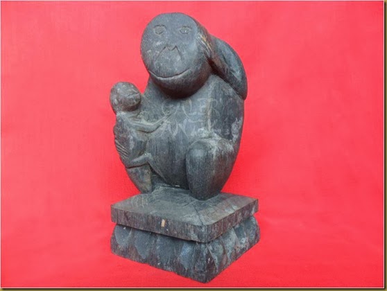 monkey primitive wood statue monkey primitive wood statue