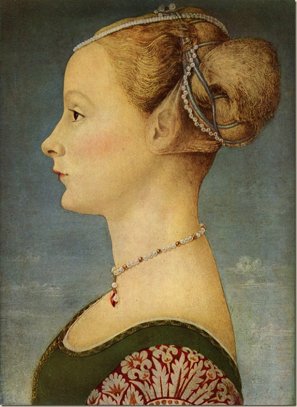 Piero Pollaiolo, portrait de jeune femme Piero Pollaiolo, portrait de jeune femme