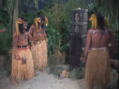 c0 After Gilligan chops the head off the totem pole, Kupa-kai headhunters arrive on the island and swear vengeance