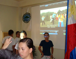1st Year Students rendering Philippine National Anthem in Sign Language
