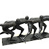 Object: 19915 - 4 Schaatsers - 19 x 53 cm - € 3750,=