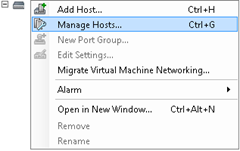 VMware Networking - Manage Hosts