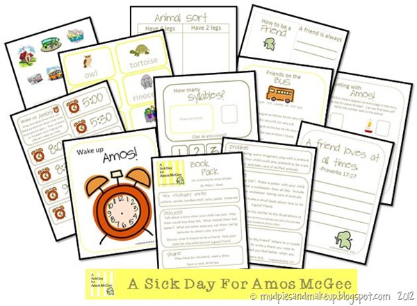 Book Ideas for A Sick Day For Amos McGee