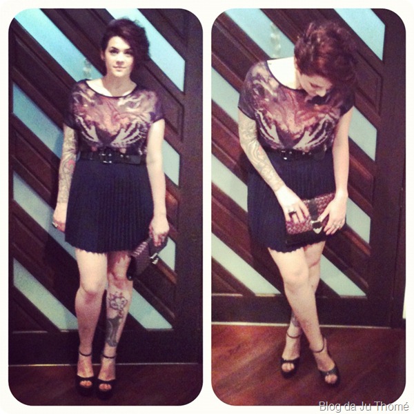 look blusa animal face saia plissada look blusa animal face saia plissada