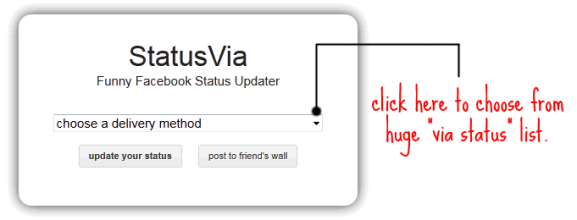Funny Facebook VIA Status Updater Trick 2