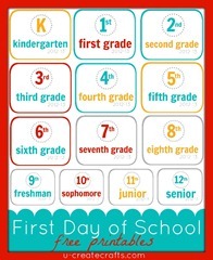 First Day of School Free Printables k-12[9]