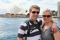 Aubain and Ingrid across from the Opera House