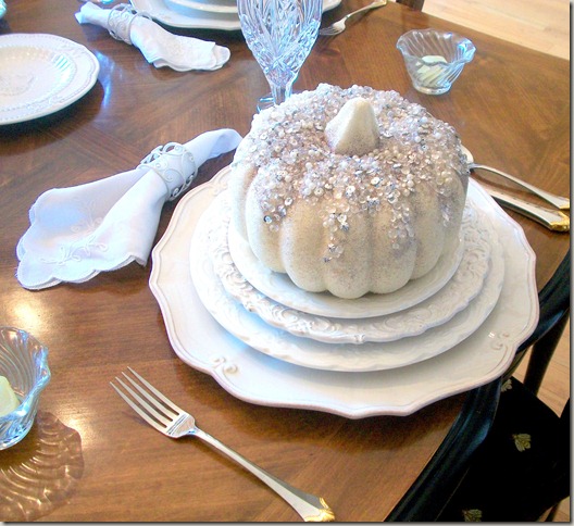 Alex photos & Bling White Pumpkin Tablescape 1573