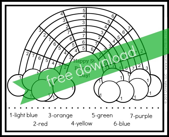 Rainbow Color By Number Free Download