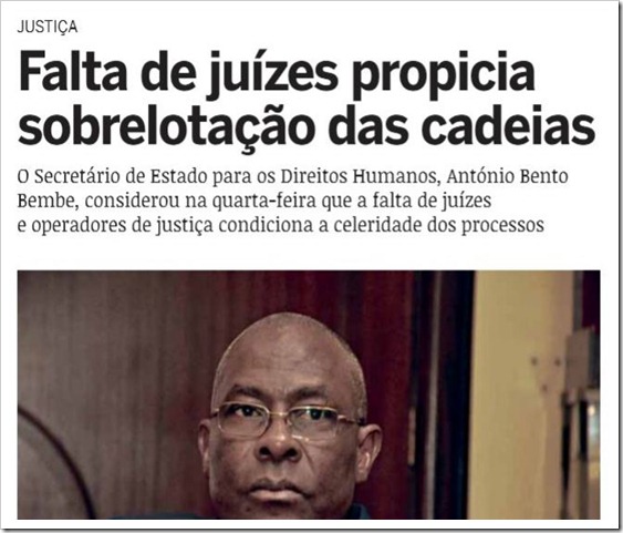 Faltam Juizes em Angola