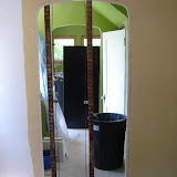 The initial cut of the entryway, shaped to match the opening on the other side of the kitchen pantry