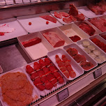 the butcher at the grocery shop in Seefeld, Austria 