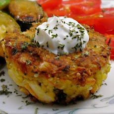 Chickpea and Tuna Cakes With Lemon Cream
