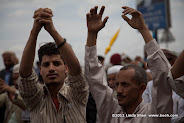 Friday prayer on 60 Meter Rd, Sana'a, Yemen جمعة الوفاء لأبين  في شارع الستين بصنعاء