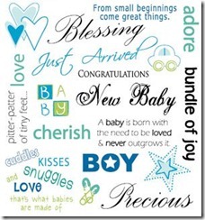Basic Rub-on New Baby Boy