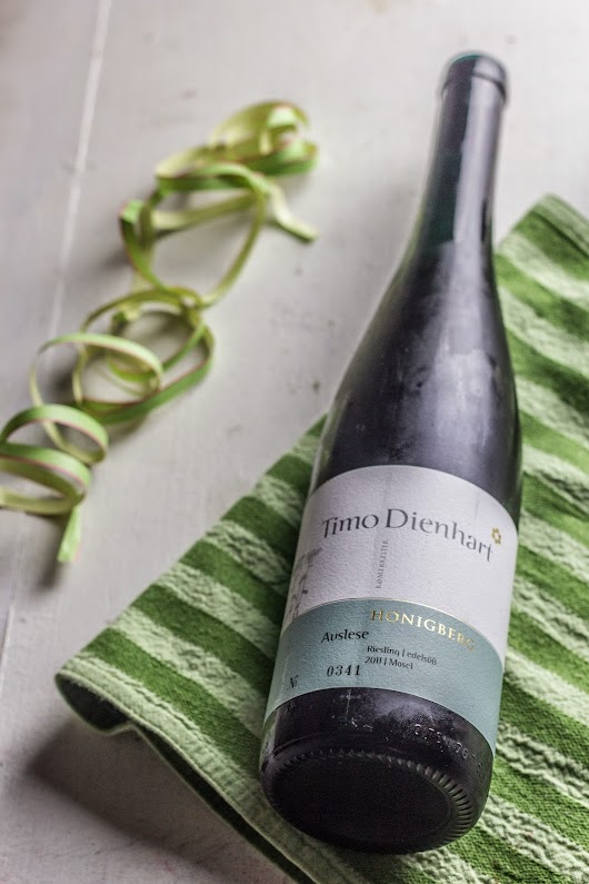 Økologisk Riesling Auslese fra Bee - Nytårsmenuen 2014 - Mikkel Bækgaards Madblog