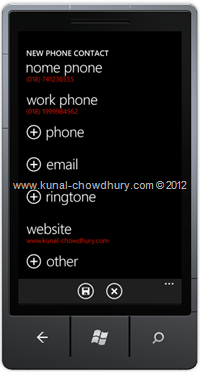 Image 2: How to Save Contact in WP7 using the SaveContactTask?