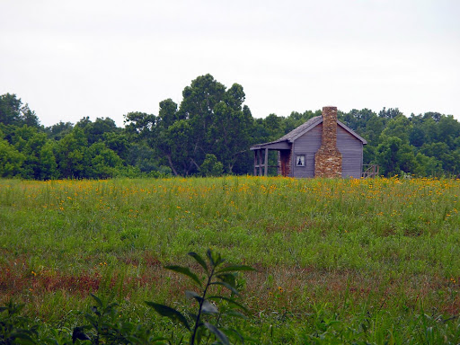 The Edwards cabin was the location of Confederate Maj. Gen. Sterling Price's headquarters. The Pulaski Arkansas Battery was located on a hill just northeast of this location. (Photo credit: Jeremy Shreckhise)
