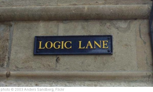 'Logic Lane' photo (c) 2003, Anders Sandberg - license: http://creativecommons.org/licenses/by/2.0/